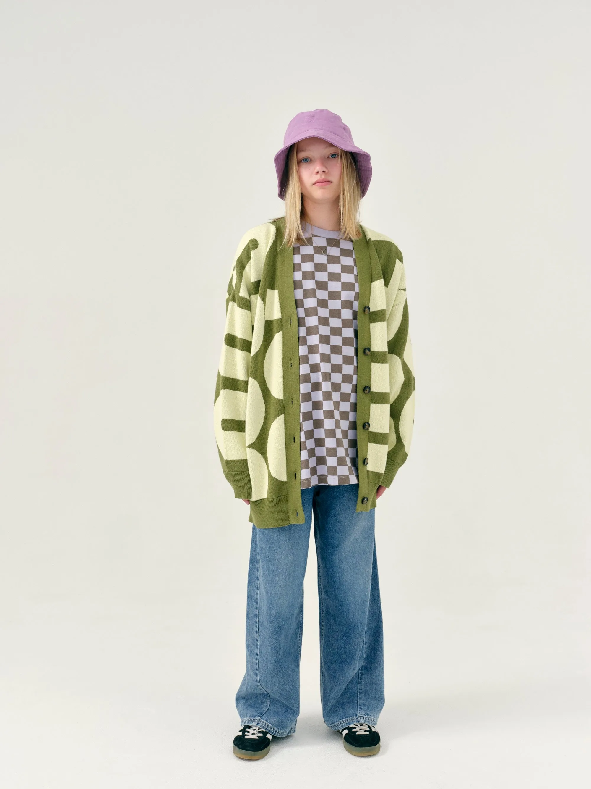Cardigan Jacquard Sage Lemongrass